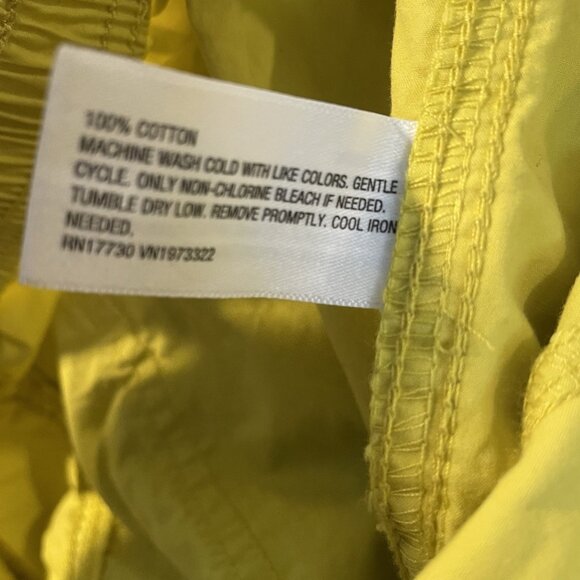 Wild Fable Pants Womens Small Cargo Wide Leg Neon Yellow Relaxed Stretch Baggy - Picture 3 of 7